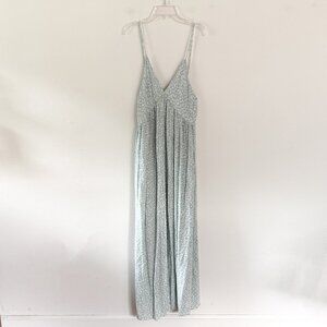 mahina / mint seafoam green leopard print maxi dress NWT L